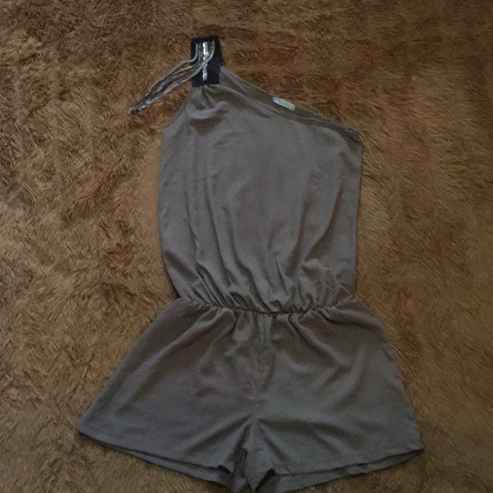 A Short One Sleeve Jumpsuit